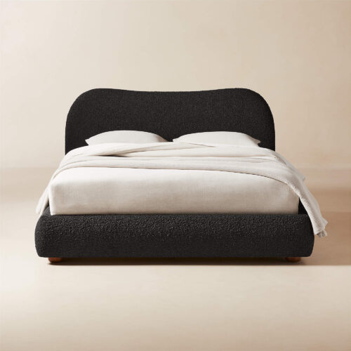 Black Upholstered Bed