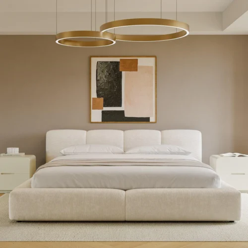 Modern Bed Ivory