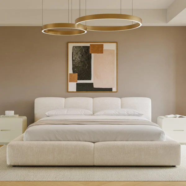 Modern Bed Ivory