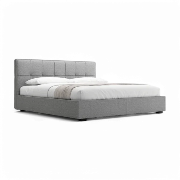 Tressa Fabric Headboard Bed - Image 2