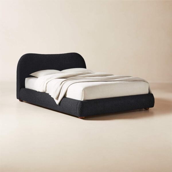Black Upholstered Bed - Image 2
