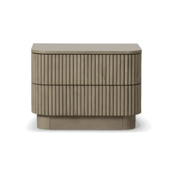 Modern Nightstand Greige Oak - Image 2