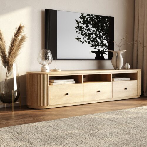 Modern Acacia TV Stand