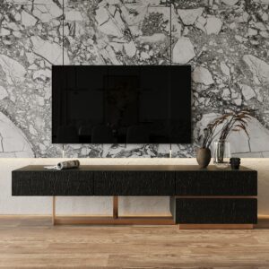 Modern Black Ash Tv Unit