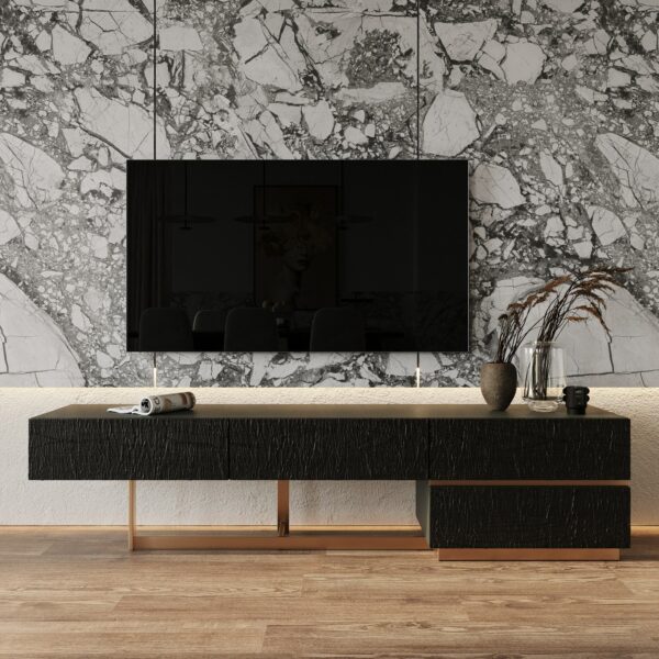 Modern Black Ash Tv Unit