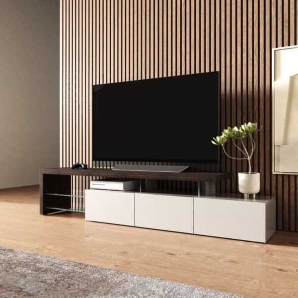 Modern Smoked Oak TV Stand