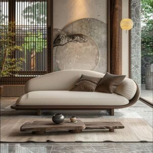 Zenform Curved Minimalist Chaise Lounge