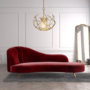 Scarlet Luxe Velvet Chaise Lounge