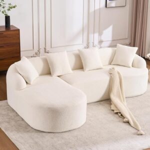 Curved Bouclé Sectional Sofa