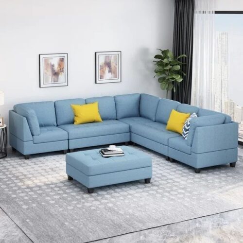 SkyNest Modular U-Sectional with Ottoman