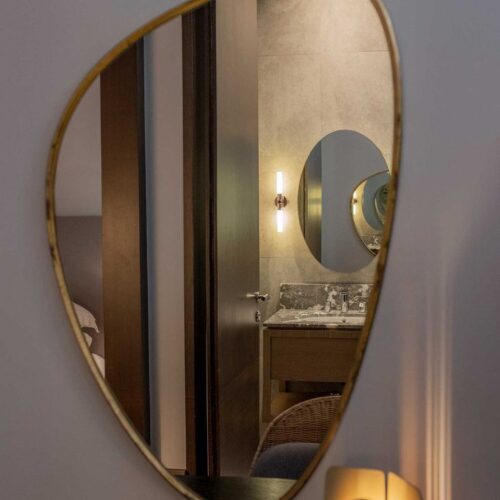 Modern Irregular Gold Wall Mirror