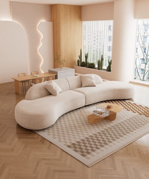Lunara Plush Curved Sofa