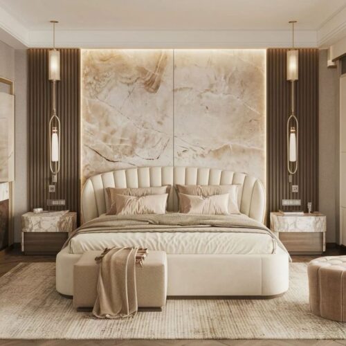 Marbella Marble Wall Panel Bed