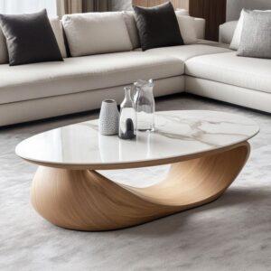 Aether Loop Marble Coffee Table