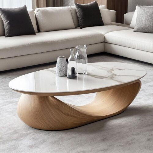 Aether Loop Marble Coffee Table