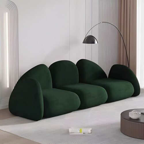 Curvista Velvet Curved Seat Sofa