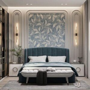 Azure Velvet Luxe Bed