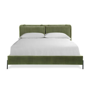 Olive Aura Velvet Bed