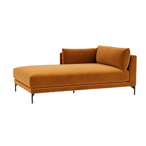 Amber Luxe Modern Chaise Lounge