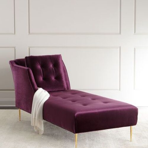 Aveline Tufted Velvet Chaise Lounge