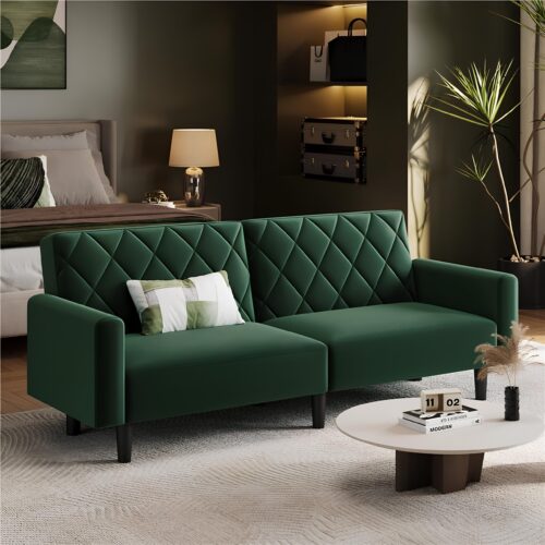 Emerelle Diamond Tufted Sofa Couch