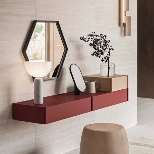 Hexagon Wall-Mounted Dressing Table