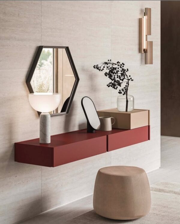Hexagon Wall-Mounted Dressing Table