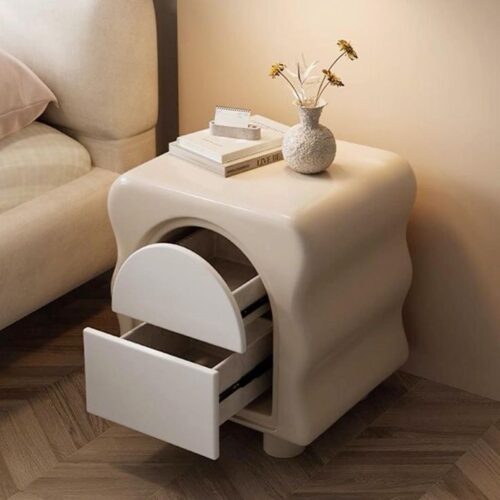 LunaWave Curved Modern Nightstand