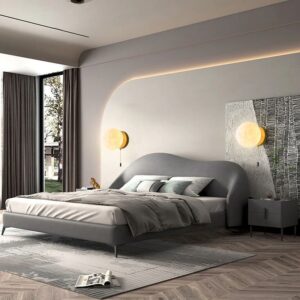 LussoWave Modern Upholstered Bed