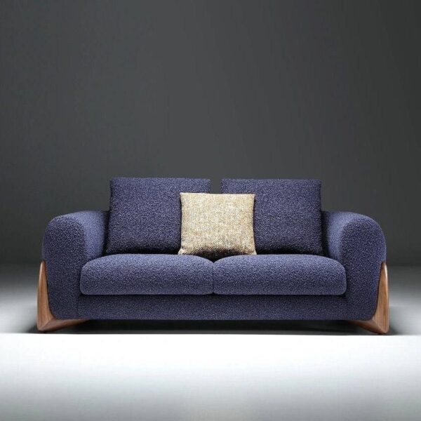 NoirNest Bouclé Designer Sofa