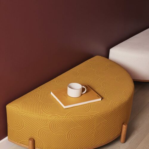 Soluna Arc Pouf Upholstered Ottoman