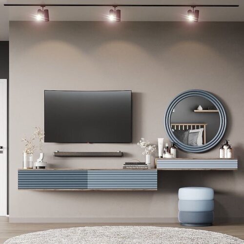 StratoLine Wall-Mount Media Console with Dresser